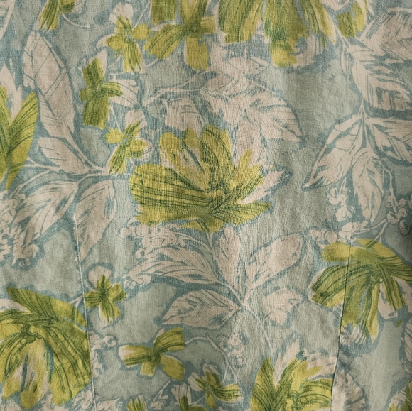 JM Collection 100% Linen Floral Button Front Shirt Women’s Plus 18W Resortwear - Picture 6 of 16